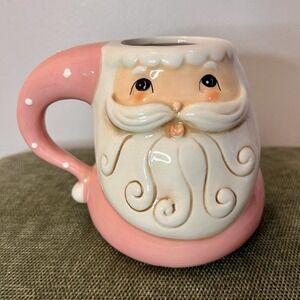 Johanna Parker‎ Santa Mug Christmas Holiday Vintage Style New